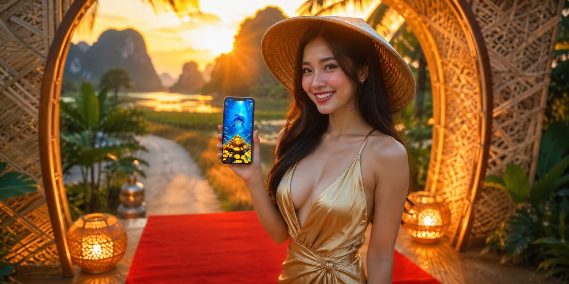 Người dùng Ninh Bình đội nón lá trải nghiệm casino di động gameworld